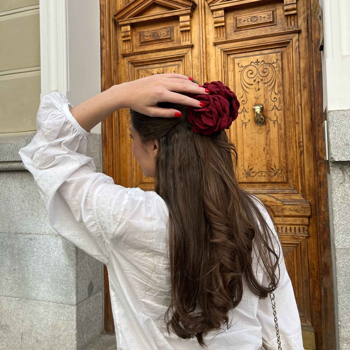 Antonella Flower Claw in Burgundy Bliss Nuvo Collection