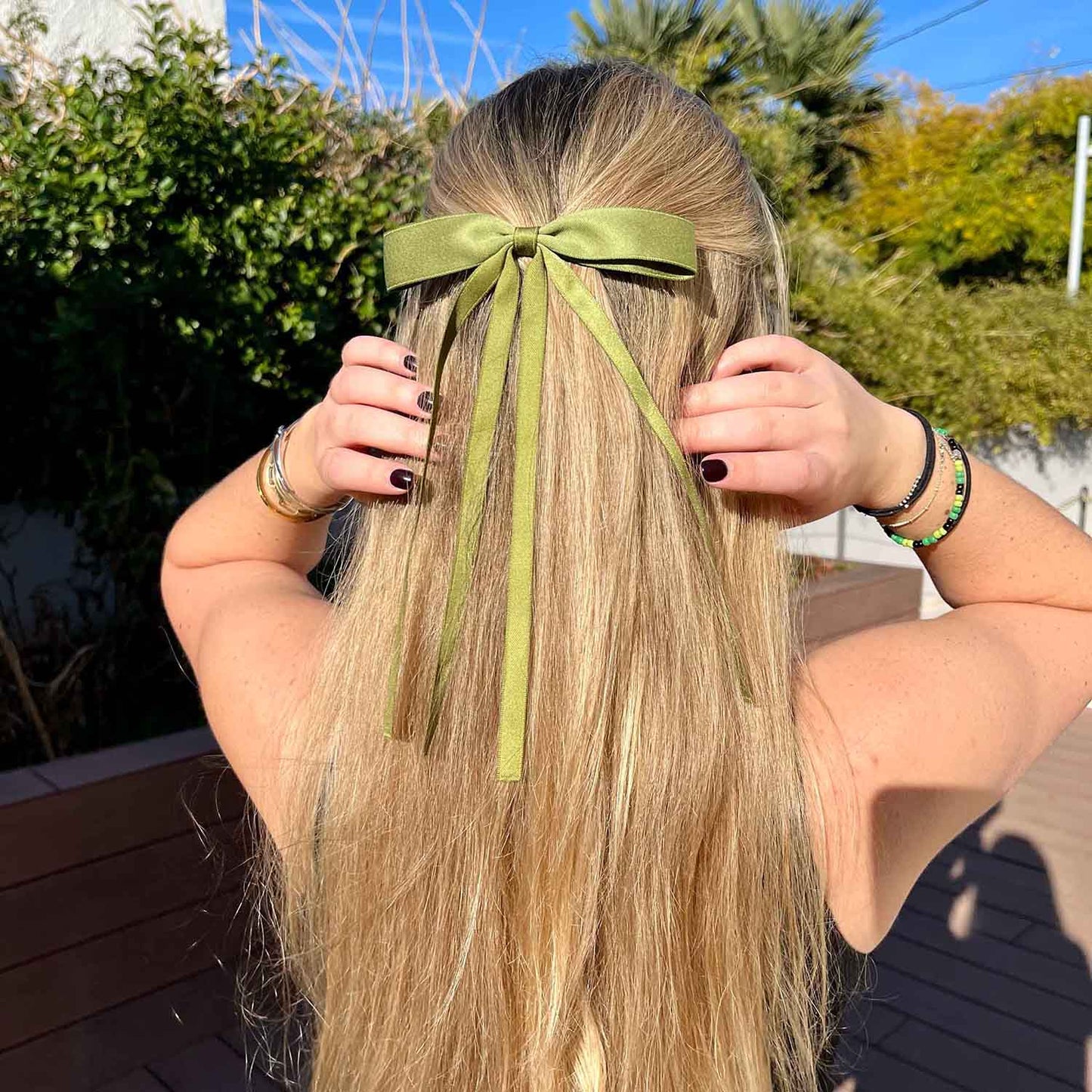 Vienna Bow in Olive Opulance Nuvo Collection